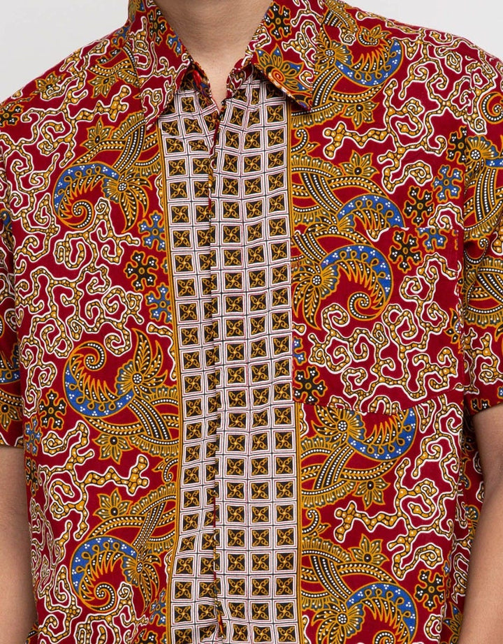 Adikusuma Cotton Batik Shirt Flower Gang-Gang 412332116