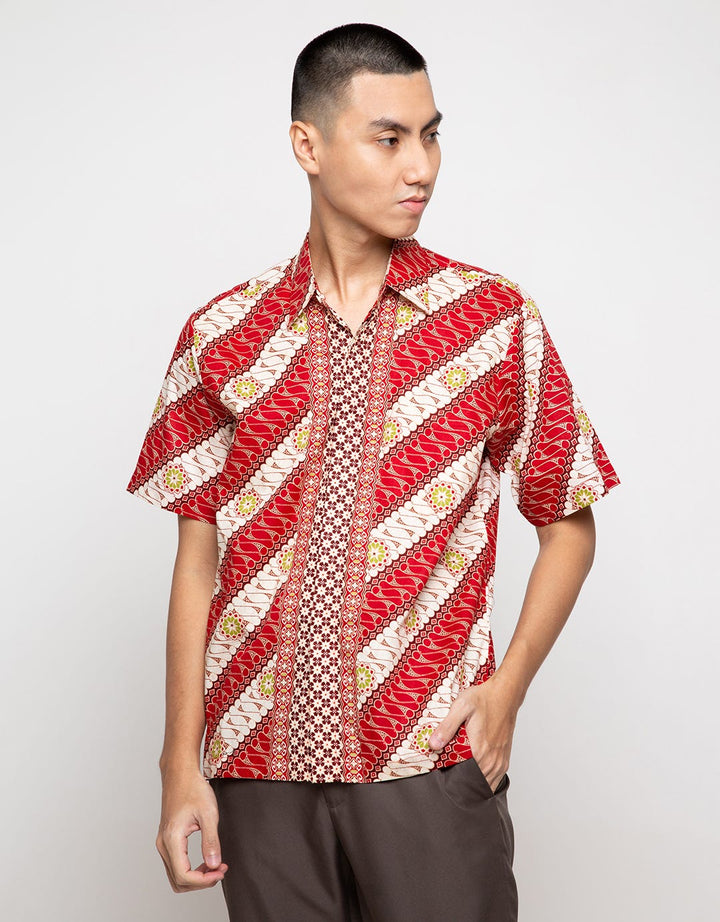Adikusuma Parang Flower Cotton Batik Shirt 412059027
