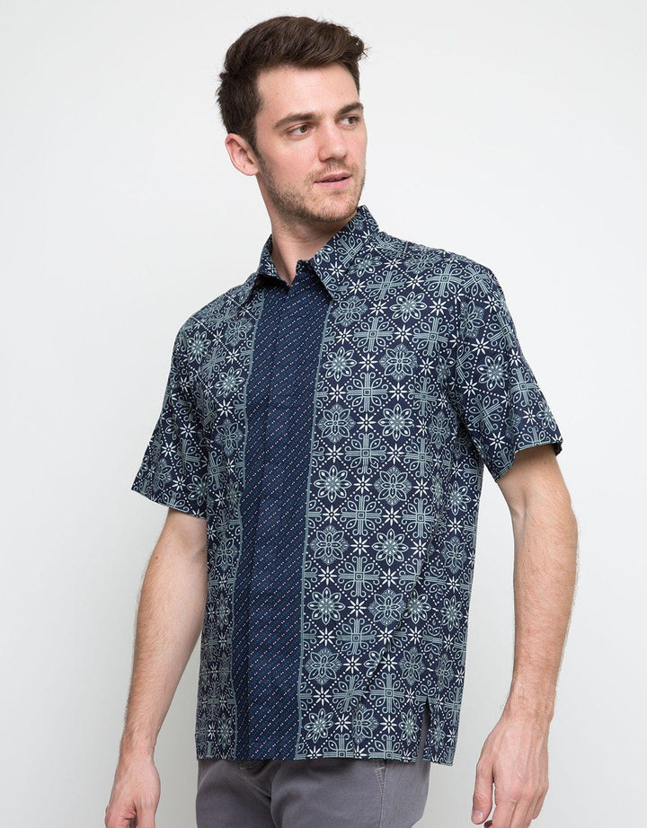 Adikusuma Batik Shirt with Flower Print