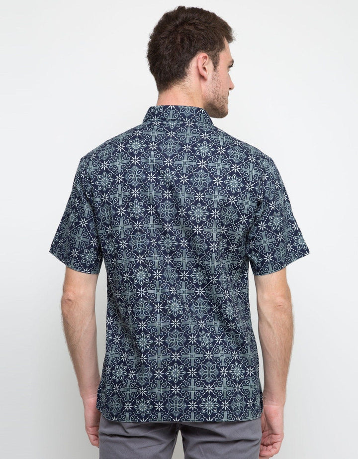 Adikusuma Batik Shirt with Flower Print