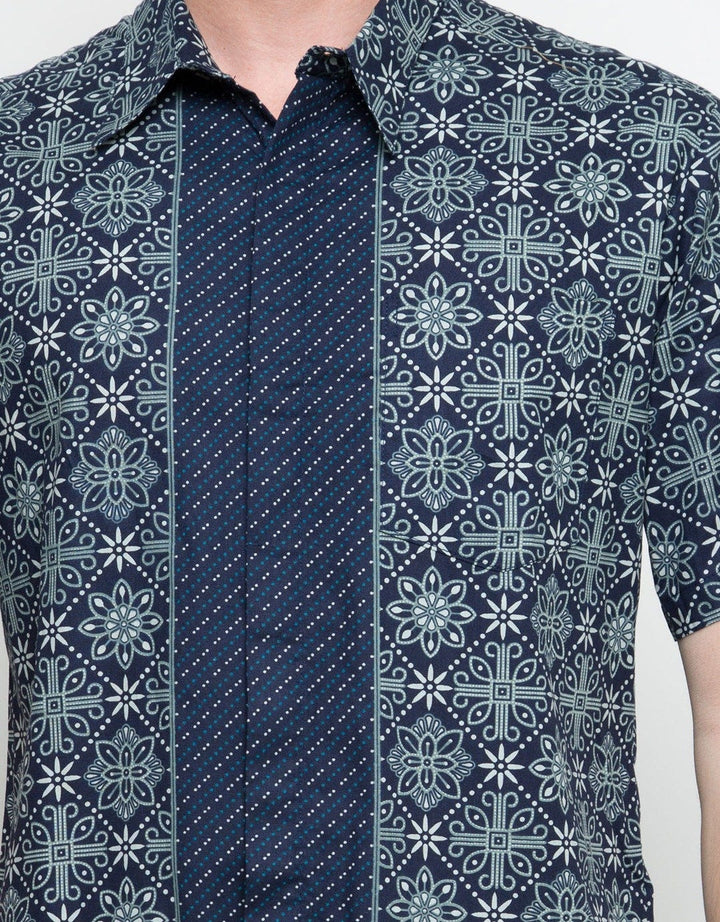 Adikusuma Batik Shirt with Flower Print