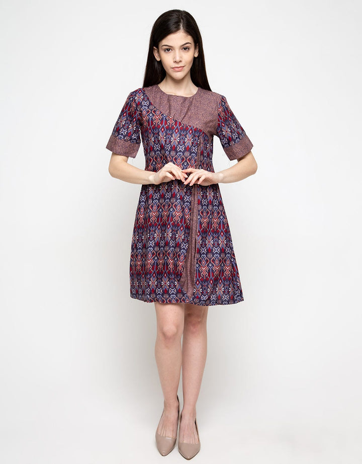 Adikusuma Sackdress Batik Songket Denim 192005018