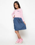 DR LS CAT KOMB DENIM