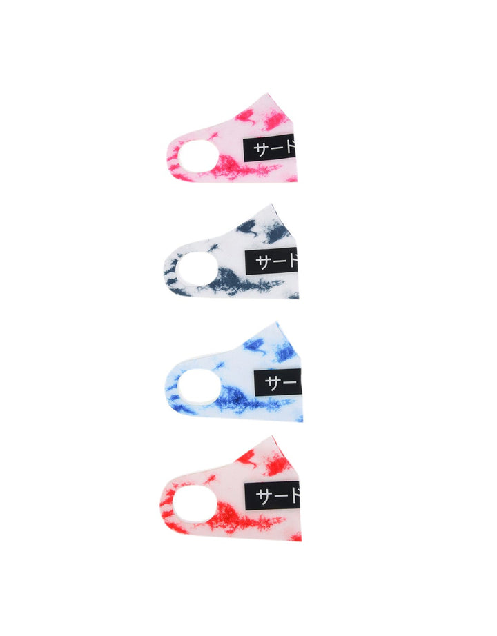 Third Day Co- 4pcs Masker Korea Printing Tie Dye Katakana