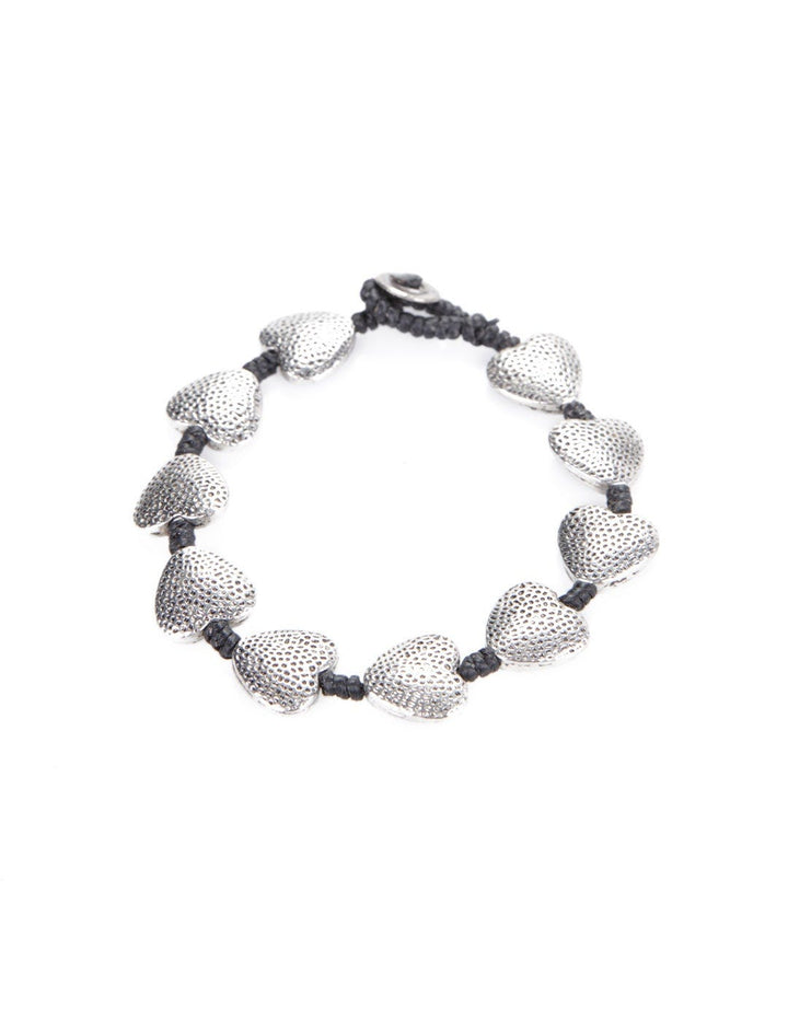 Princess Club Silver Heart Ethnic Bracelet