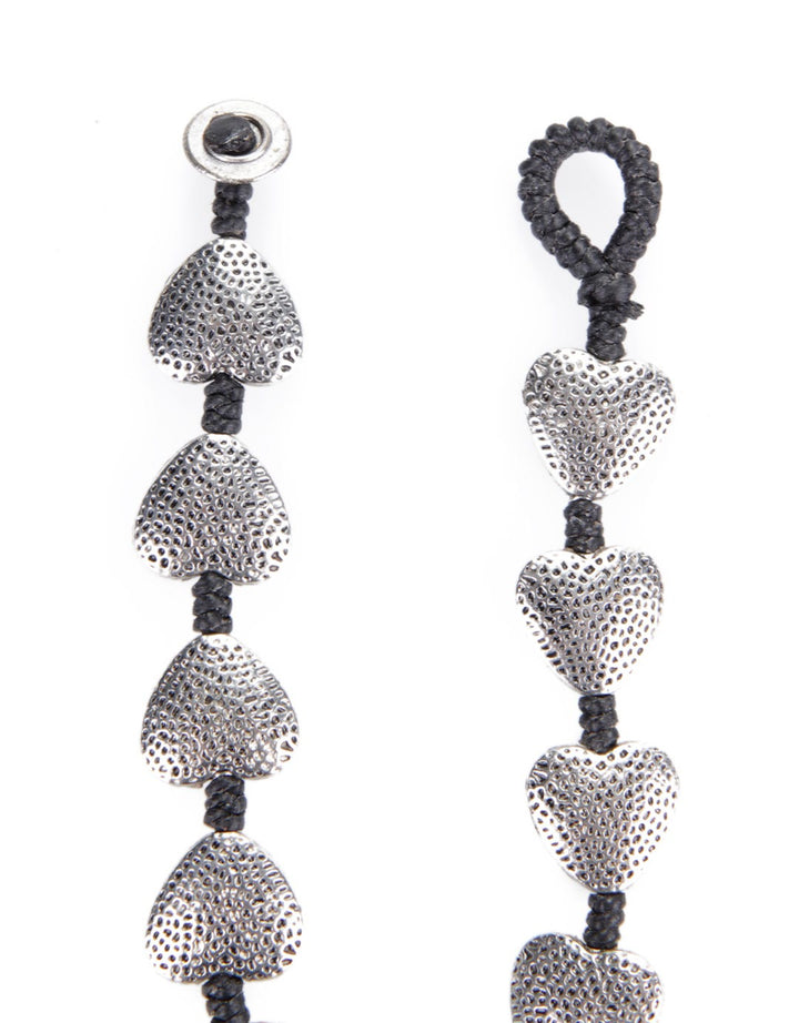 Princess Club Silver Heart Ethnic Bracelet