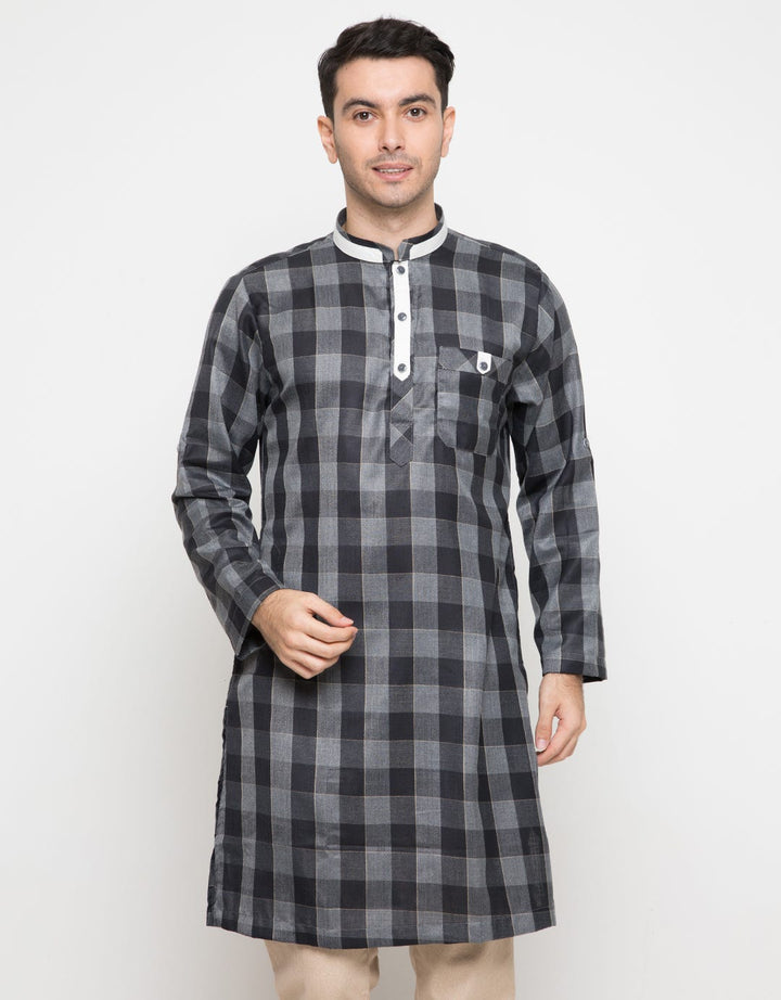 Al Luthfi Atasan Kurta Panjang Print Checkers