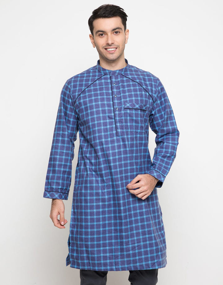Al Luthfi Atasan Kurta Panjang Print Checkers