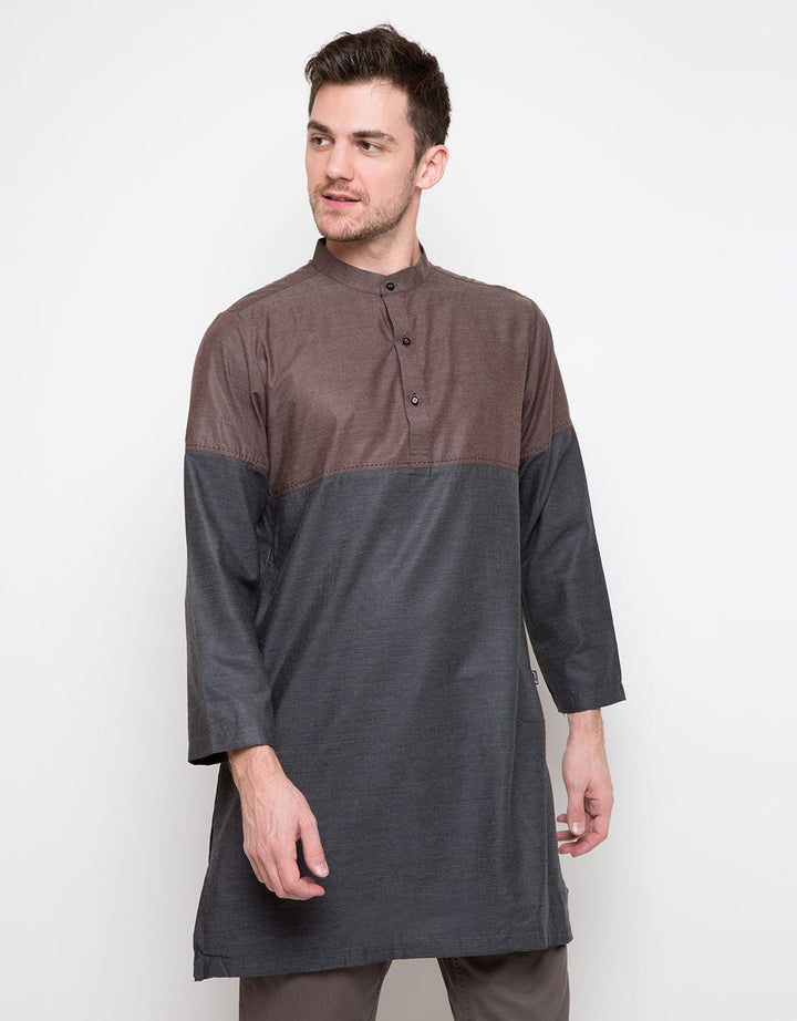 Al Luthfi Kemeja Kurta Aksen Cut & Sewn