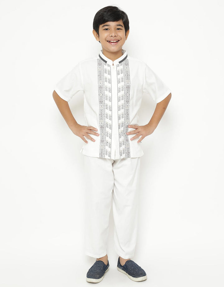 Al Luthfi Set Koko Kids Pendek Grey