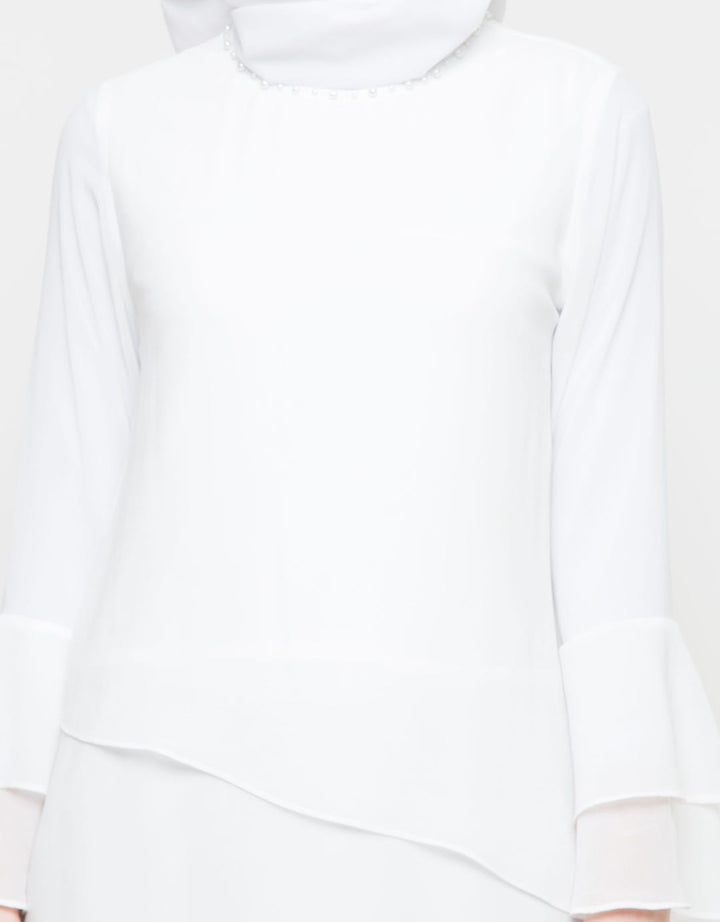 M LS BLOUSE WITH PEA