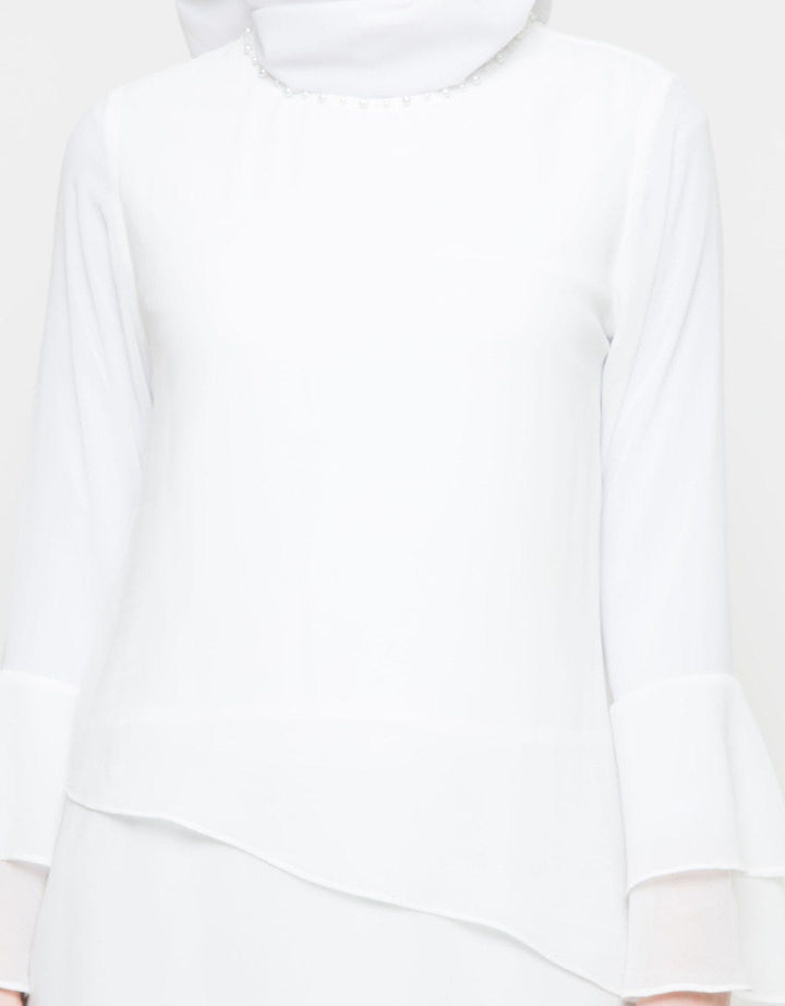 M LS BLOUSE WITH PEA