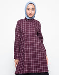 Annisa Blus Wanita Print Checkers