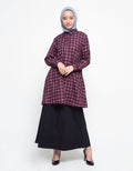 Annisa Blus Wanita Print Checkers