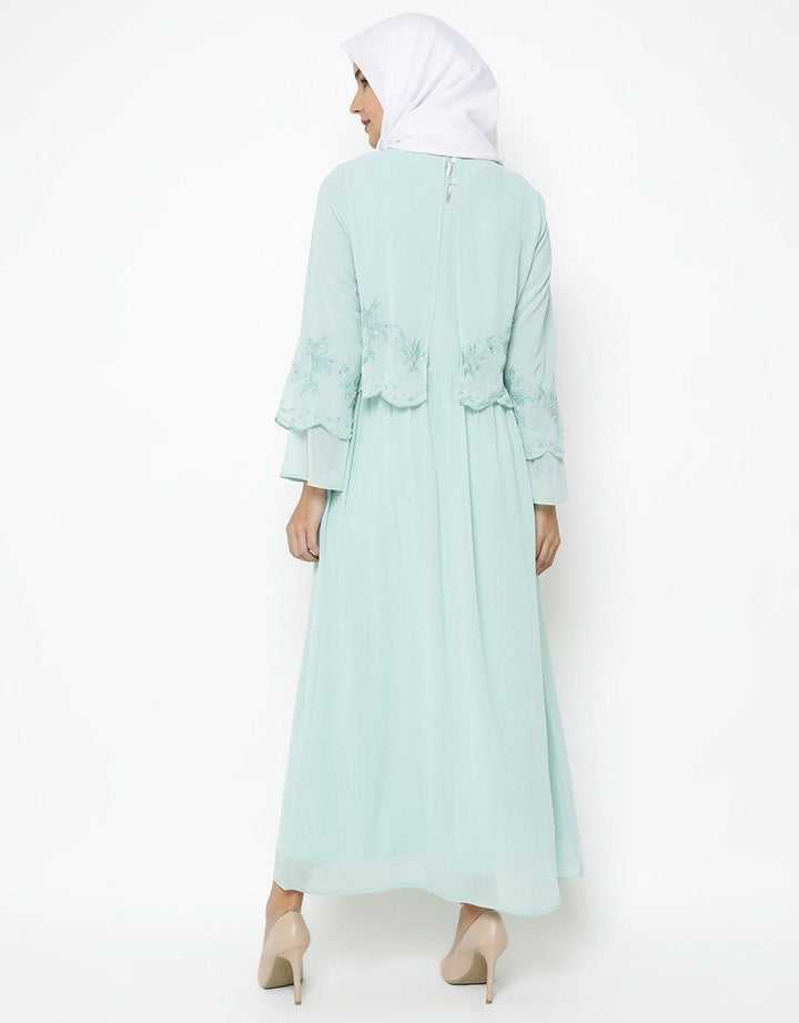 Annisa Gamis Lengan Panjang Print