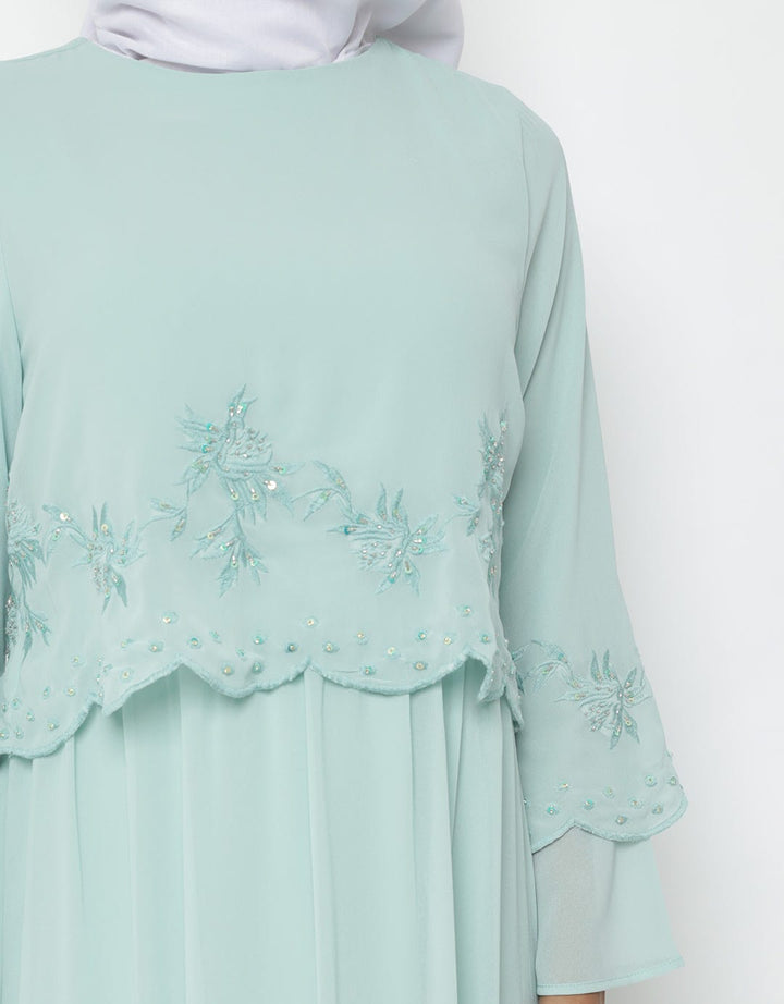 Annisa Gamis Lengan Panjang Print