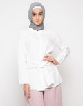 S LS TIE WAIST TOP S
