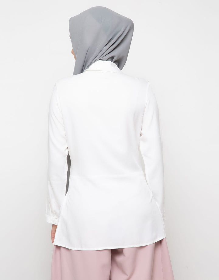 S LS TIE WAIST TOP S