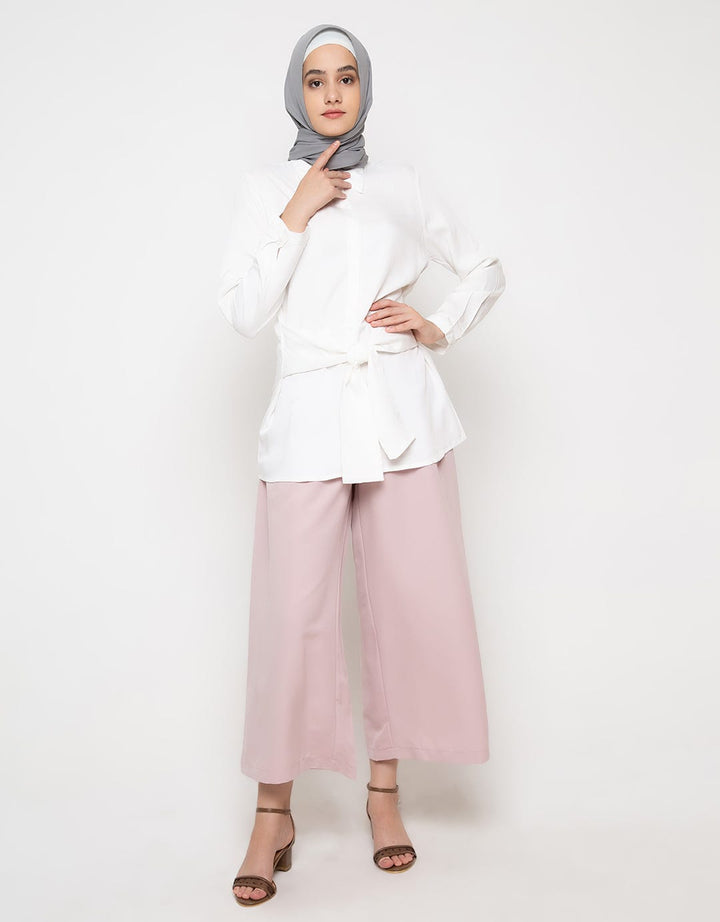 S LS TIE WAIST TOP S