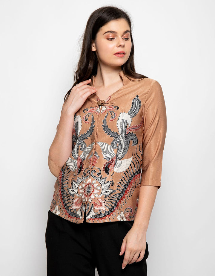 Arjuna Weda Twin Peacock Batik Blouse