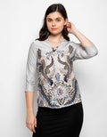 Arjuna Weda Twin Peacock Batik Blouse