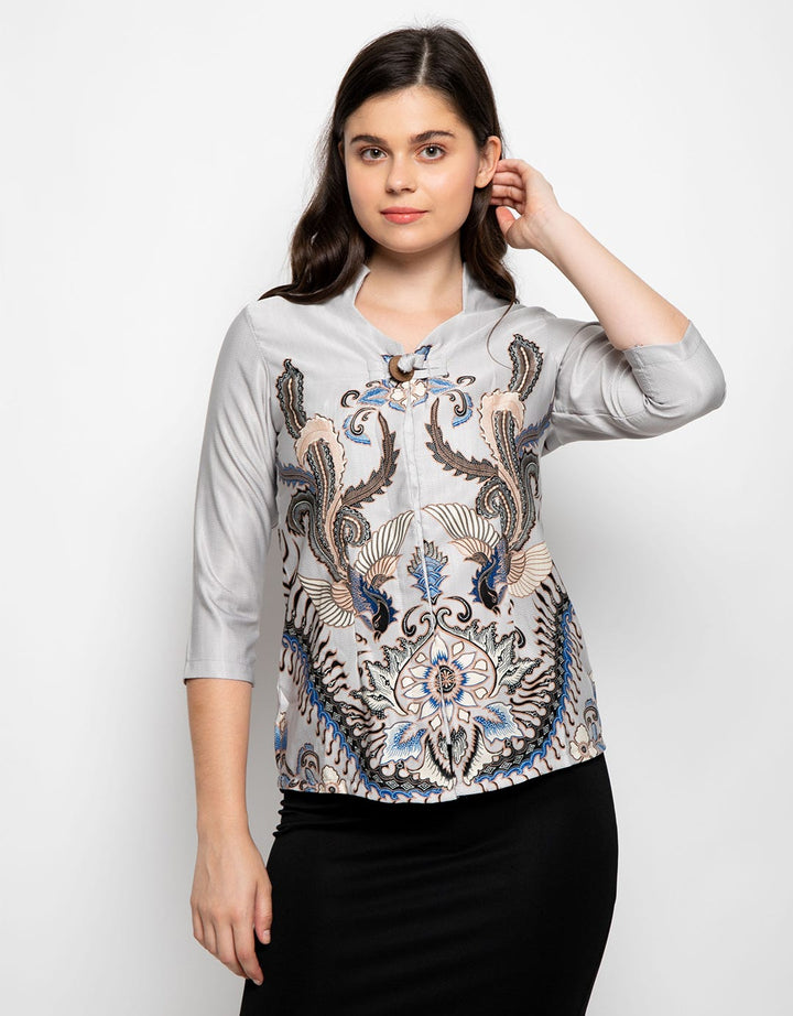 Arjuna Weda Twin Peacock Batik Blouse