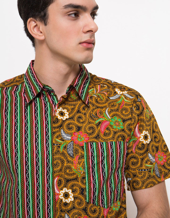 Arjuna Weda Ceplok Sawat Ukel Men's Batik Shirt