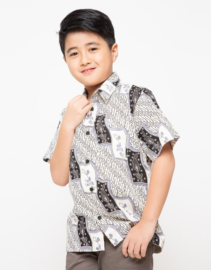 Arjuna Weda Children's Batik Shirt Square Slope