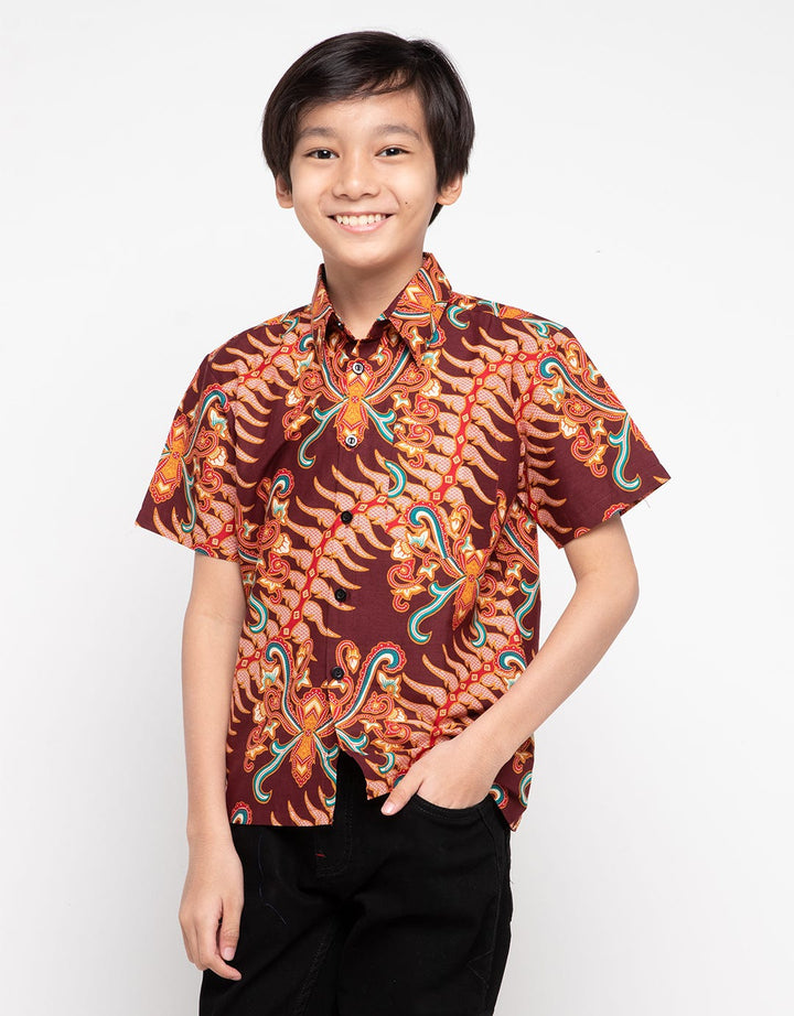 Arjuna Weda Batik Shirt Ceplok Pisan Bali 51281020