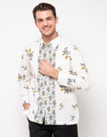 Arjuna Weda Cotton Batik Shirt Spread Flower