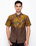 Arjuna Weda Men's Batik Shirt Sawat Manggar Shirt