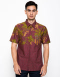 Arjuna Weda Men's Batik Shirt Sawat Manggar Shirt