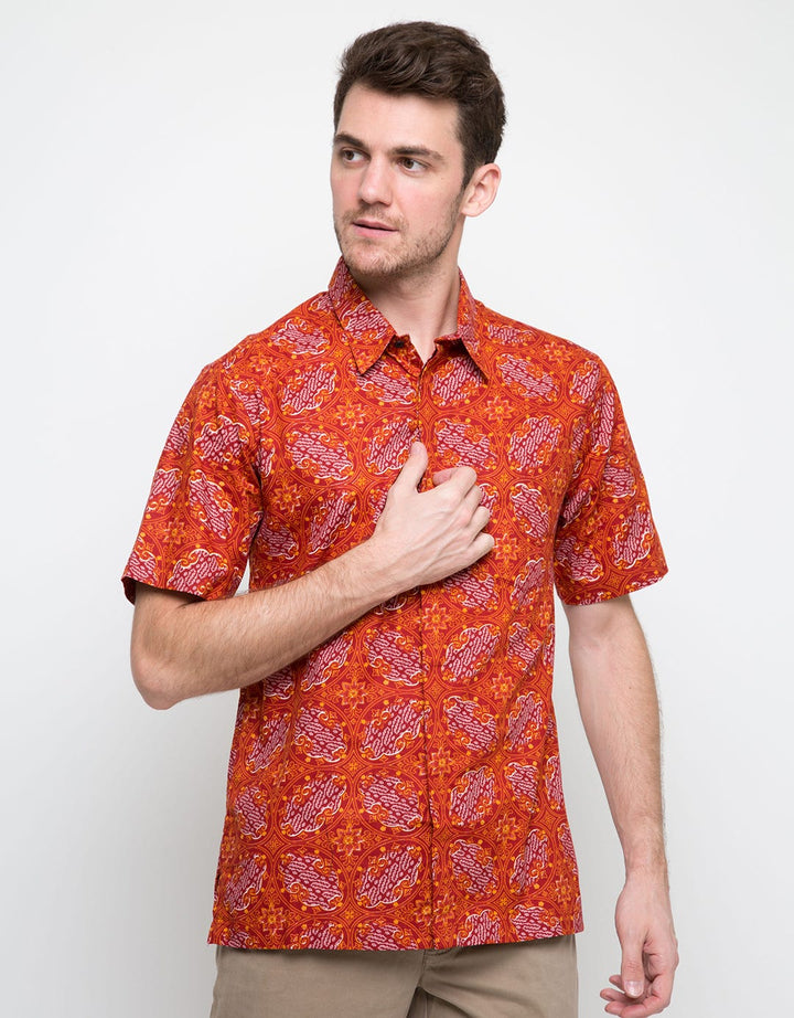 Arjuna Weda Kawung Printed Batik Shirt