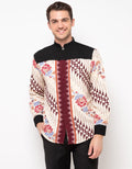 Arjuna Weda Semi Silk Batik Shirt Doby Parang Keris