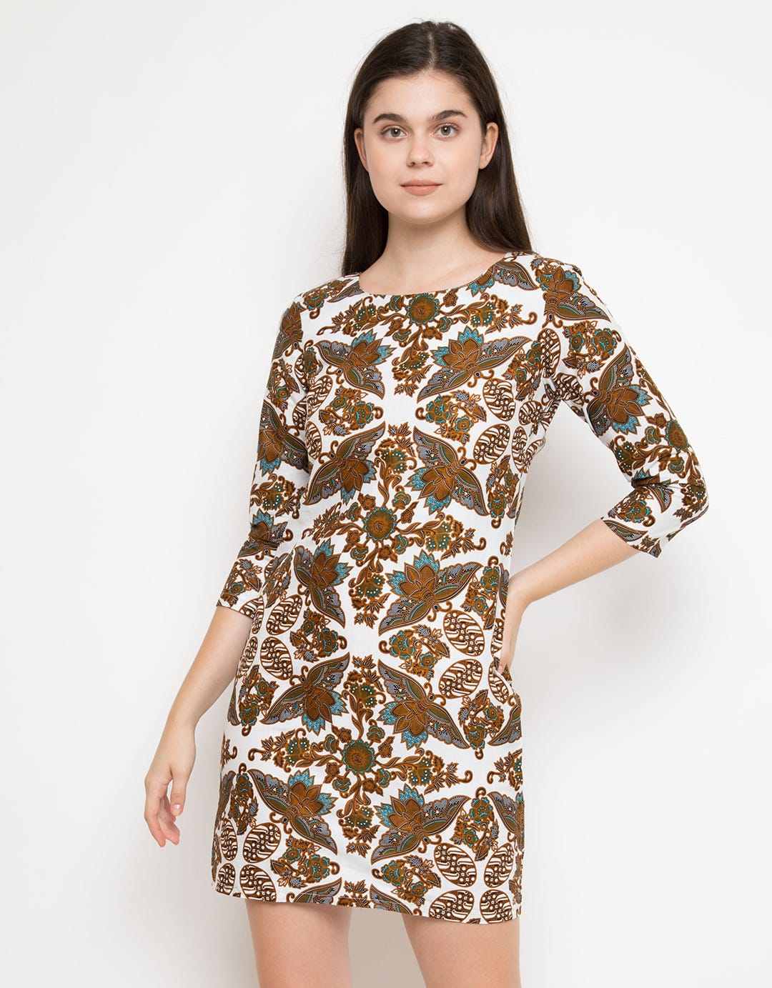 Arjuna Weda Sackdress Batik Kawung Butterfly