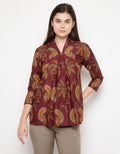 Arjuna Weda Coconut Tree Batik Blouse