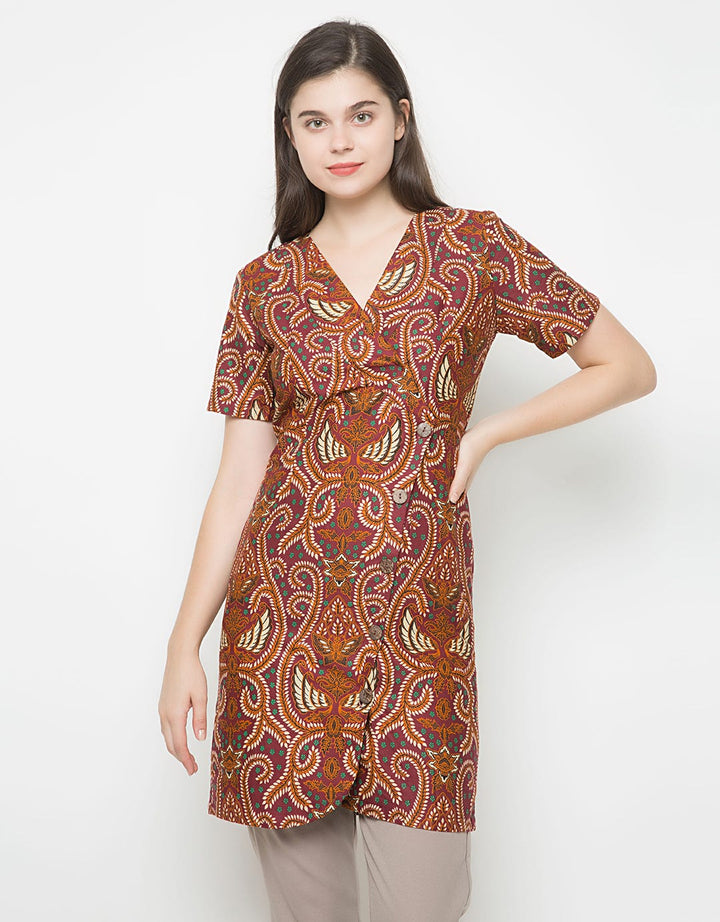 Arjuna Weda Batik Blouse with Kencono Wing Motif