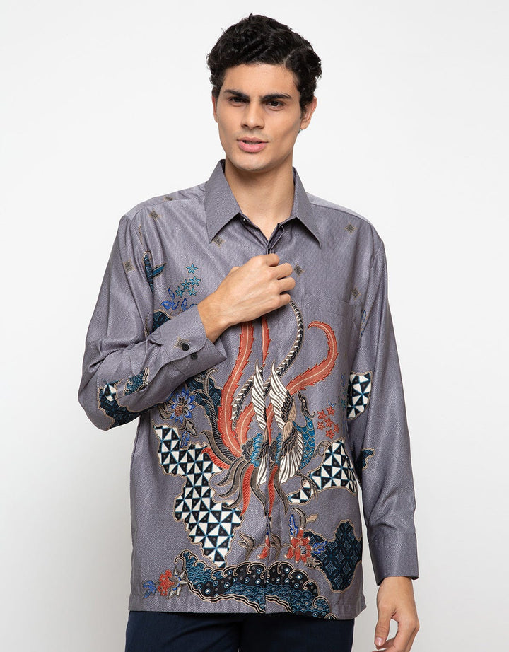 Arjuna Weda Peacock Batik Shirt Slobog
