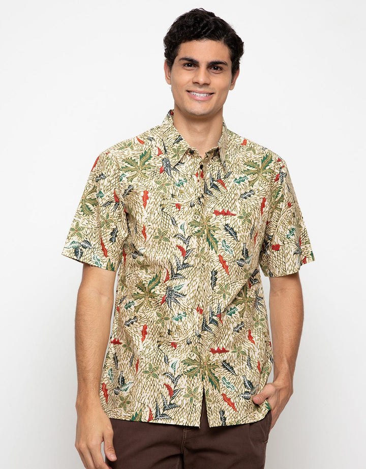 Arjuna Weda Batik Shirt with Cassava Leaf Ceplok