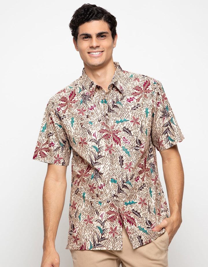 Arjuna Weda Batik Shirt with Cassava Leaf Ceplok