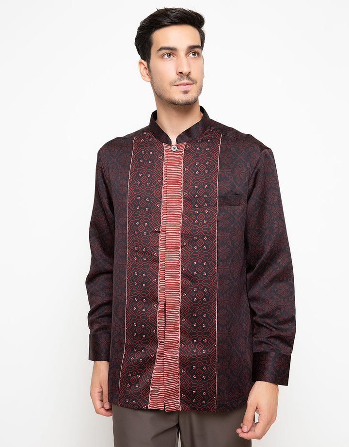 Arjuna Weda Woven Background Batik Shirt