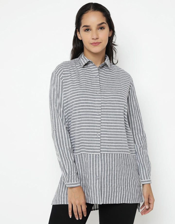 Cardinal Femme Kemeja Garis