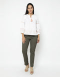 LEB TOP WVN EMB PINK