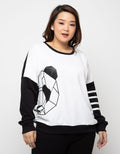 Cardinal Girl Plus Size Sweater Print Pixel Panda