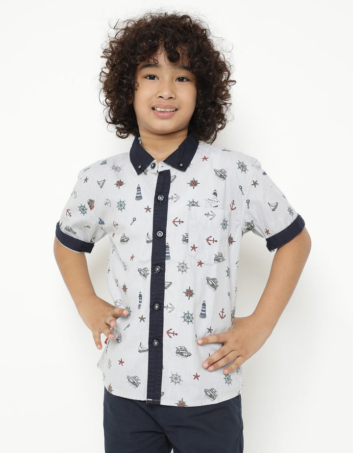Pingu Club Kemeja Print Sea Things