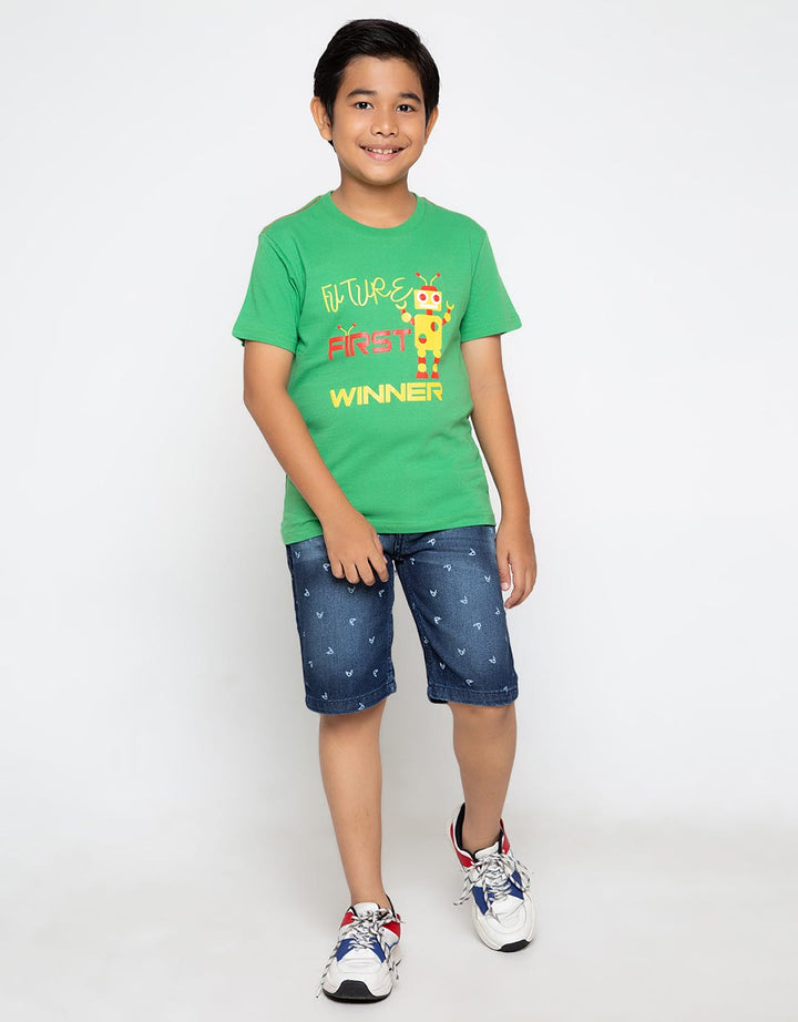 Aero Robot Print Kaos Anak Laki-Laki