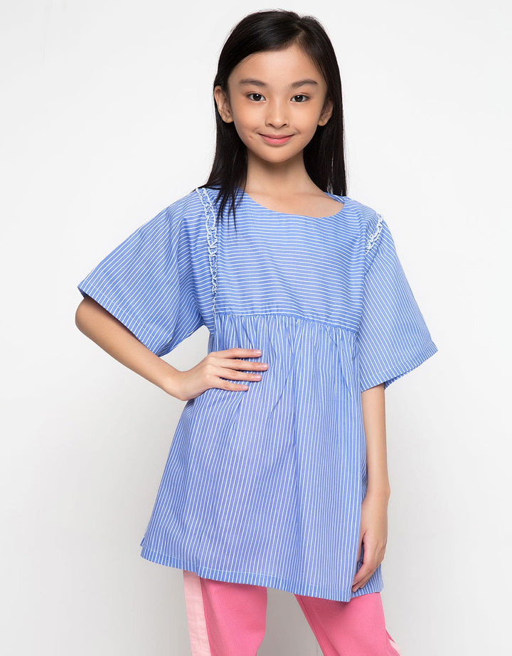 Cardinal Kids Girl Blouse Stripe and Ruffle