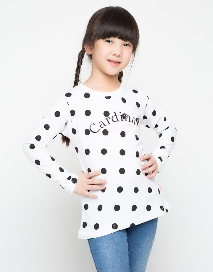 Cardinal Kids Girl Brand Polkadot T-Shirt
