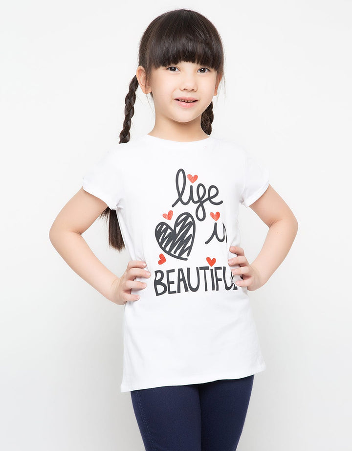 Cardinal Kids Girl Life Is Beautiful T-Shirt
