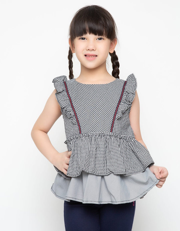 Cardinal Kids Girl Plaid Layer Blouse